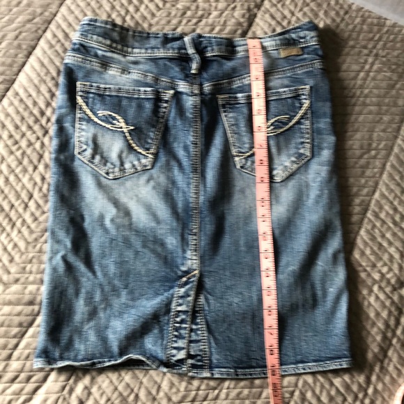 Silver jeans skirt - Picture 3 of 4